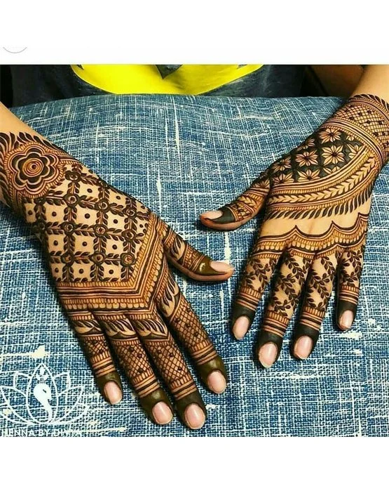 Delicate Harmony Blending Into Creeper Simple Full Hand Mehndi Design